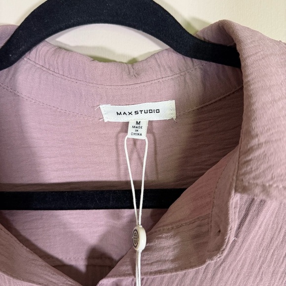 NWT Max Studio Taupe Long Sleeve Button up Dress size Medium - Picture 4 of 10